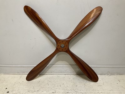 Lot 465 - A four bladed plane propeller, possibly from a...