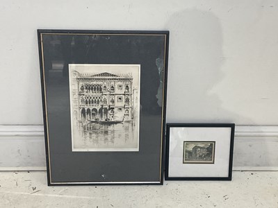 Lot 1479 - ALBANY E HOWARTH; etching, 'Venice', signed...