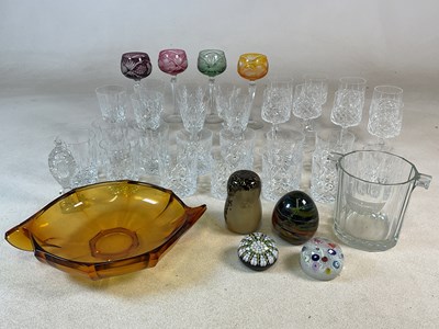 Lot 445 - A quantity of glassware, comprising crystal...