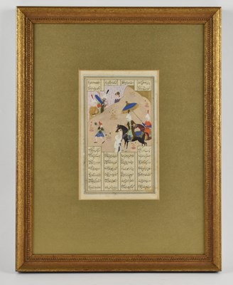 Lot 97 - A late 16th century Shiraz Persian miniature...