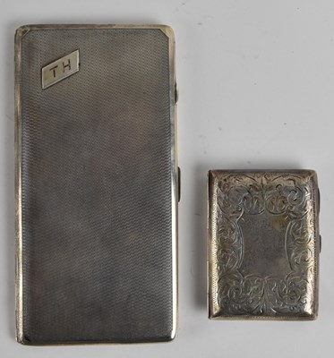 Lot 1169 - A George VI rectangular hallmarked silver...