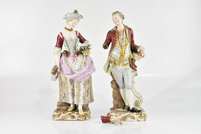 Lot 1292 - MEISSEN; a large and impressive pair of 19th...