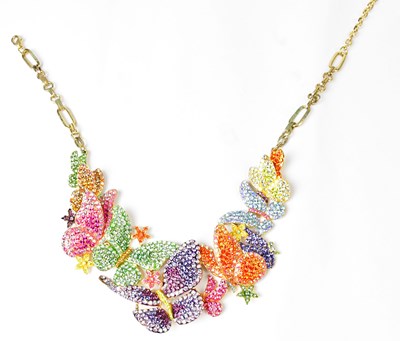 Lot 728 - BUTLER & WILSON; a brightly-coloured crystal...