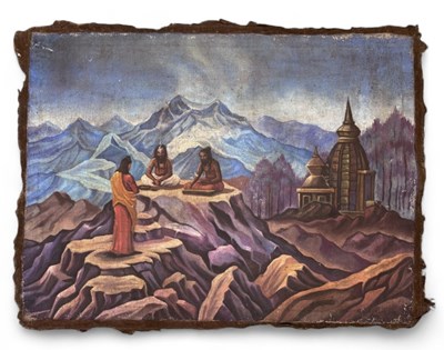 Lot 51 - SVETOSLAV ROERICH (Russian, 1904-1993); an oil...