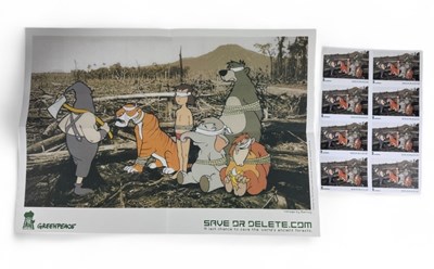 Lot 136 - BANKSY (born 1974); a colour Greenpeace poster...