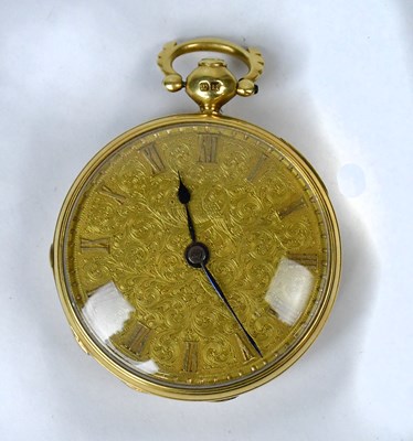 Lot 1035 - W. J. LLOYD OF LONDON; an 18ct gold open face...