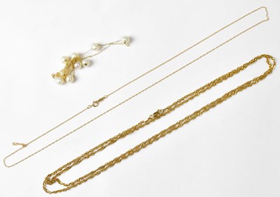 Lot 698 - A 14ct yellow gold twist chain necklace,...