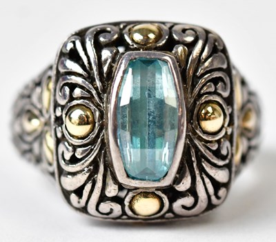 Lot 704 - SAMUEL BENHAM; a 925 silver ring set with a...
