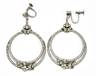 Lot 1603 - A pair of Art Deco inspired silver screw...