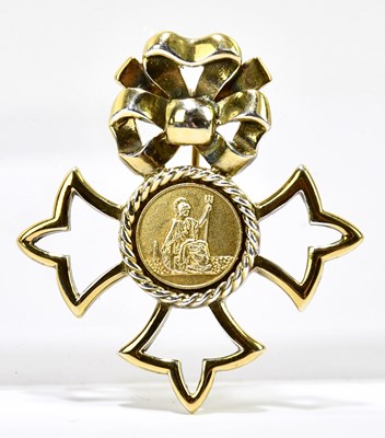 Lot 1604 - A silver gilt Maltese cross brooch, inscribed...
