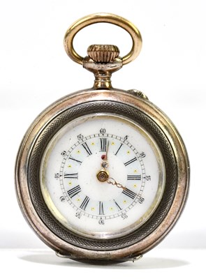 Lot 1835 - A late 19th century Continental crown wind...