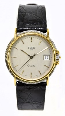 Lot 1739 - FRED OF PARIS; a gentleman's quartz stainless...
