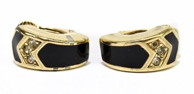 Lot 1515 - CHRISTIAN DIOR; a pair of costume jewellery...
