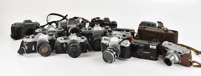 Lot 2363 - A collection of cameras, mostly 35mm, to...