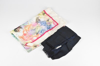 Lot 231 - MULBERRY; a midnight blue 100% silk Tamara...