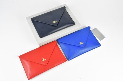 Lot 64 - VIVIENNE WESTWOOD; three leather envelope...