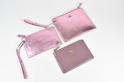 Lot 55 - VIVIENNE WESTWOOD; a pink metallic leather...