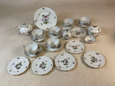 Lot 362 - HEREND; ROTHSCHILDS BIRD; a porcelain part...