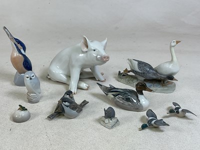 Lot 99 - ROYAL COPENHAGEN; ten figures and figure...