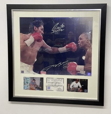 Lot 137 - ROBERTO DURAN & SUGAR RAY LEONARD; a dual...