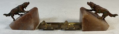 Lot 323 - A pair of Art Deco inspired onyx and gilt...