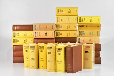 Lot 2414 - WISDEN; a collection of thirty-eight Wisdens...