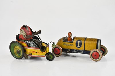 Lot 1543 - LEHMANN; two German tinplate toys, to include...