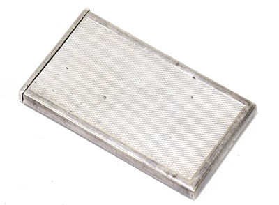 Lot 2196 - A 935 grade silver sliding matchbook case,...