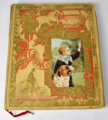 Lot 696 - A late 19th/early 20th century scrap album,...