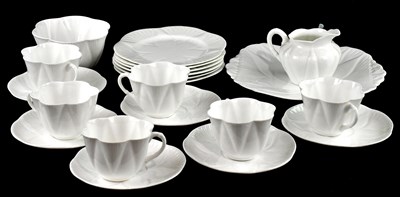 Lot 1285 - SHELLEY; a 'Dainty White' part tea service...