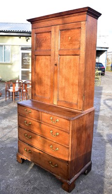 Lot 1682 - A 19th century oak cabinet