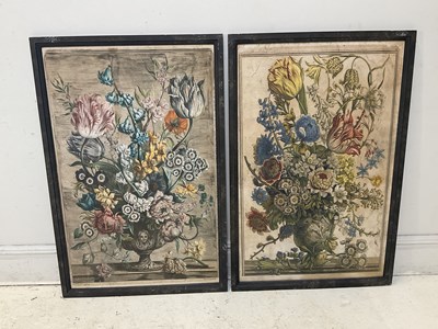 Lot 1483 - A pair of large reproduction botanical prints,...