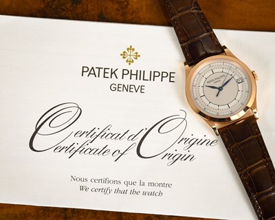 Lot 1620 - PATEK PHILIPPE; an 18ct rose gold Calatrava...
