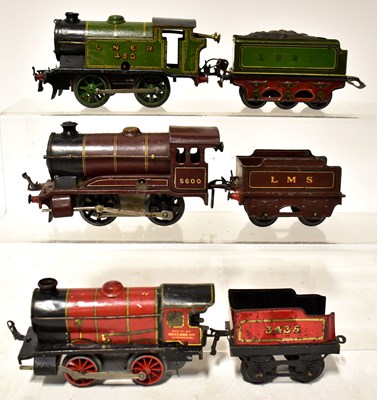 Lot 348 - HORNBY; three O gauge locomotives and three...