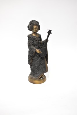 Lot 186 - A Japanese Meiji period bronze figure of a...