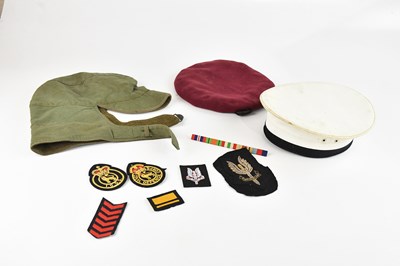 Lot 2353 - A maroon SAS beret, a naval hat, various...