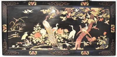 Lot 222 - A late 19th/early 20th century black lacquered...