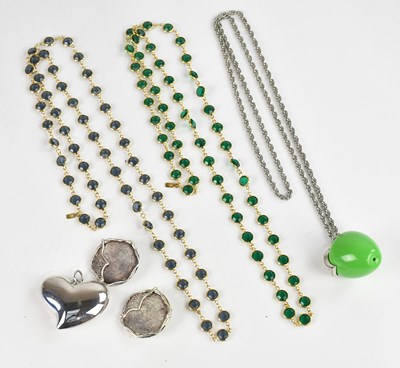 Lot 1029 - A collection of silver and costume jewellery...