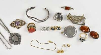 Lot 1012 - A collection of silver and other jewellery...