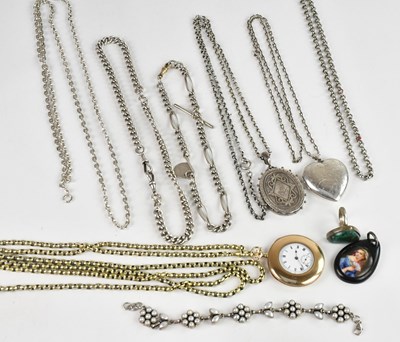 Lot 1007 - A collection of silver and other jewellery...