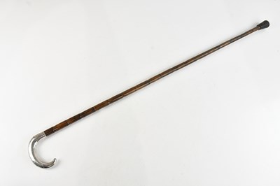 Lot 2234 - An Edwardian walking cane with hallmarked...
