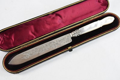 Lot 214 - An Edwardian hallmarked silver and mother of...