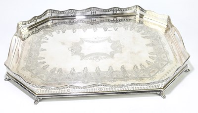 Lot 2001 - A large late 19th century silver plated...