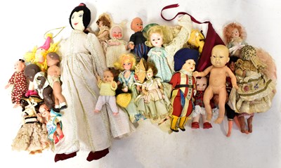 Lot 316 - A quantity of small dolls, including many...