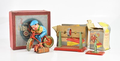 Lot 1545 - TRI-ANG; a boxed gyrocycle, two Mamod engines...