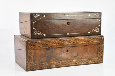 Lot 2190 - Two Victorian writing slopes including a...