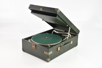 Lot 2384 - HMV; a vintage wind-up gramophone.