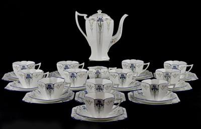 Lot 1056 - SHELLEY; a twelve setting part tea service in...