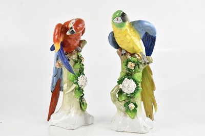 Lot 1098 - SITZENDORF; a pair of hard paste porcelain...