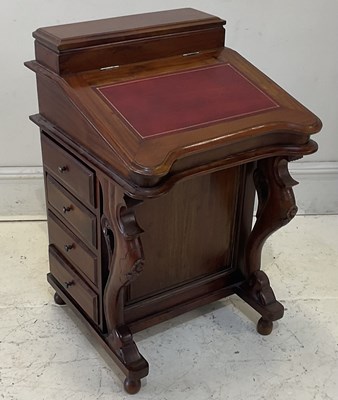 Lot 121 - A reproduction mahogany Davenport, height 86cm,...